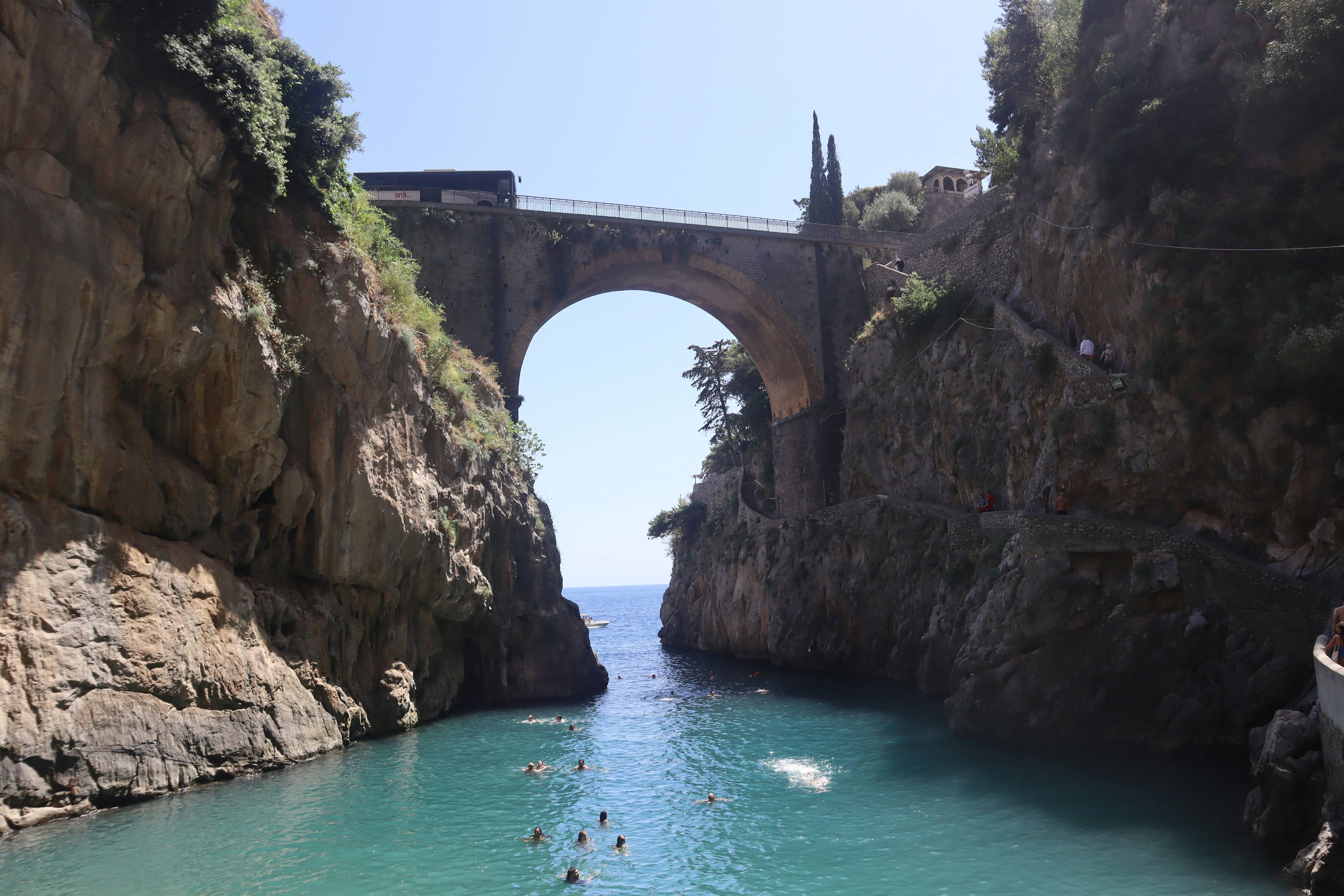 a group of people swimming in a body of water